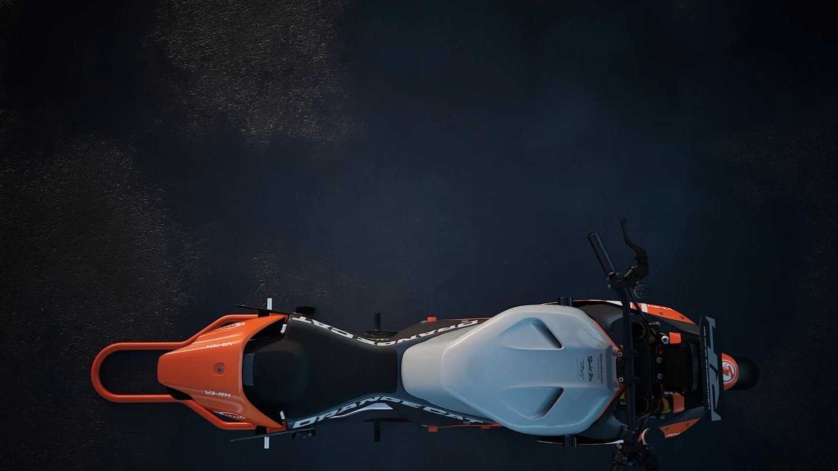Plan view of the Orangecat Lightfighter modelled in VR